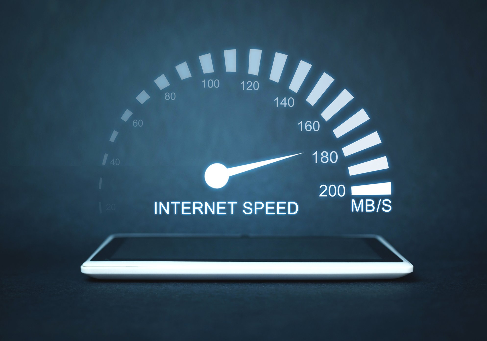 Internet speed measurement. Internet and technology concept